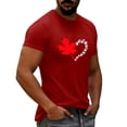 thumbnail image 5 of Vmvidoty Men Casual Round Neck Printing Pullover Fitness Sports Shorts Sleeves T Shirt Blouse Independence Day Wine L, 5 of 7