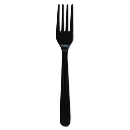 - Generations Consumer HYBFK 7 in. Heavyweight Cutlery Forks - Polypropylene, Black