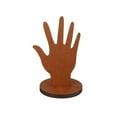 thumbnail image 1 of Gkeoshab Desktop Ornament Set Real Wooden Hand Form Jewelry Display 2 Way Design For Wall Hanging Or Standalone Mannequin Finger Hand Display Premium Real Wood Sturdy Base Brown Color, 1 of 6