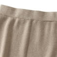 thumbnail image 4 of New Summer Arrivals SMihono Fashion Skirts for Women 2025 Trendy Women Skirt Simple Solid Color High Waisted Vent Back Woolen Straight Skirt Beige Free Size, 4 of 6
