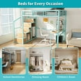 thumbnail image 5 of Newest Full Loft Bed w/DeskStorage - Heavy Metal Frame, 4 Cabinets, StaircaseRack Space-Saver Teens Desk w/USBOutlet, 5 of 9
