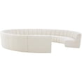 thumbnail image 3 of Meridian Furniture Infinity Cream Boucle Fabric 11pc. Modular Sectional, 3 of 11