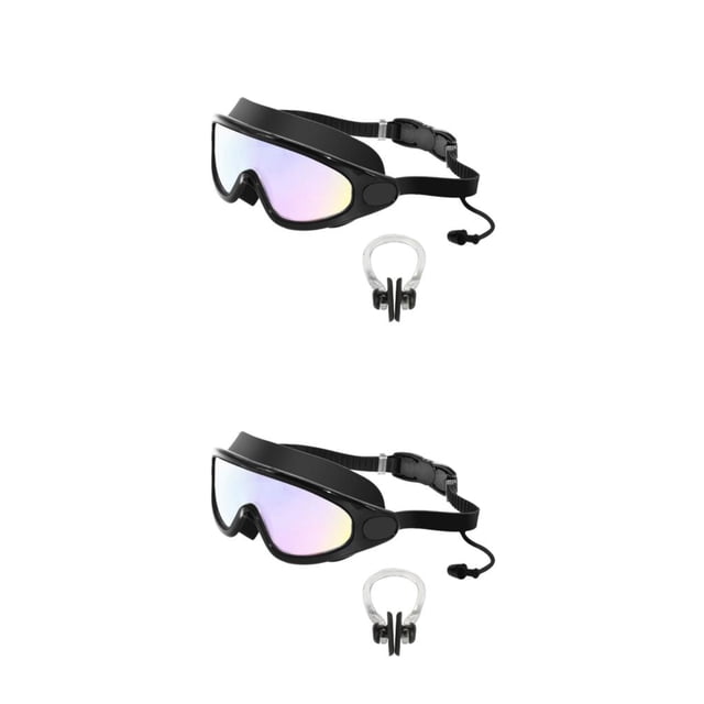 Soidarity Gafas ajustables para nadar para niños con tapones para las orejas para niños y niñas, gafas antiniebla para piscina, gafas a prueba Type7 NO7