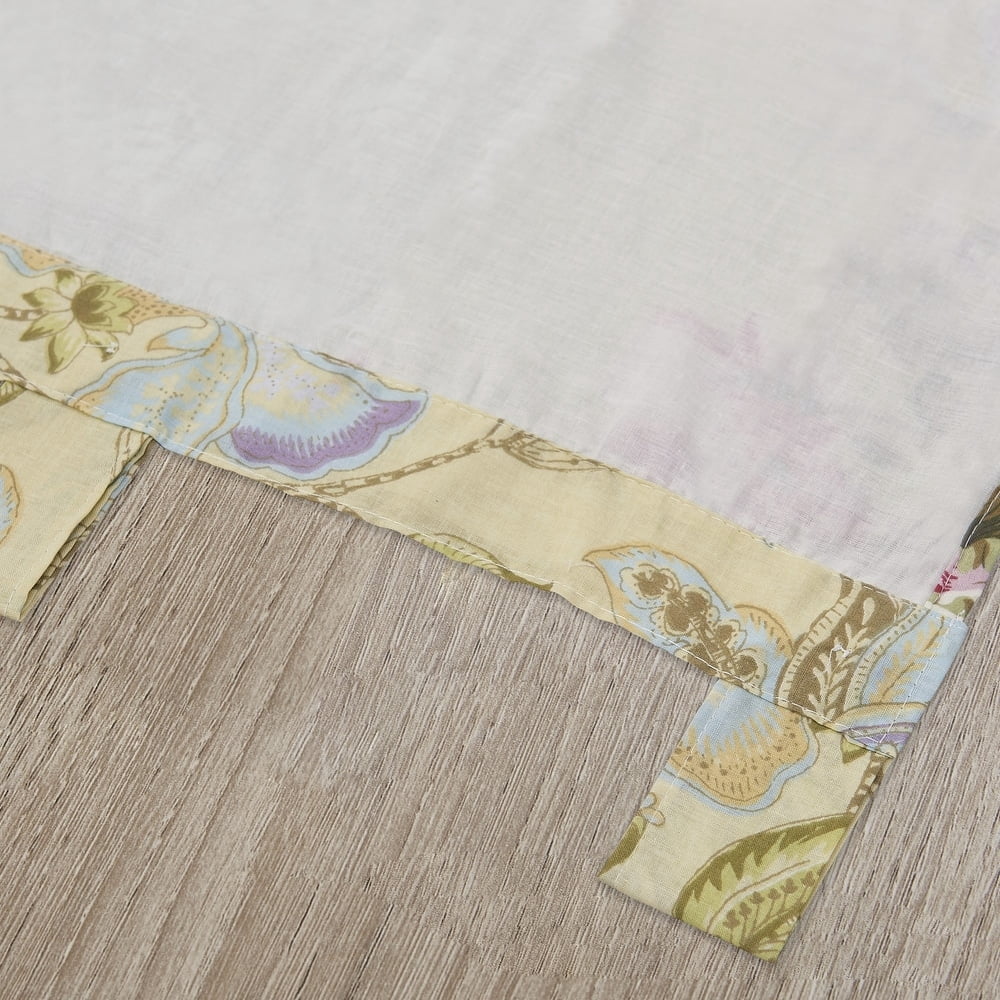 Greenland Home Fashions Blooming Prairie 100% Cotton Tab Top Rod Pocket Patchwork Window Valance, 84" W x 21" L