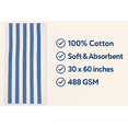 thumbnail image 6 of Cabana Beach Pool Spa Towels Striped Blue/White 100% Cotton 30" x 60", 6 of 10