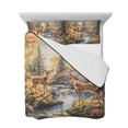 thumbnail image 7 of Autumn Forest Deer Queen Size Down Alternative Comforter, Lightweight Comforter Quilt Bedding Set with Pillow Shams Elk River Mountain All Seasons Bed Comforter Duvet Insert 90"x96", 7 of 7