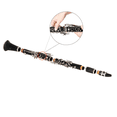 thumbnail image 4 of Hassch Bb Clarinet For Beginners, 17 Keys Flat B Clarinet with Case, Gloves, 2 Mouthpiece Connectors, 10 Reeds and Other Accessories, Black, 4 of 9