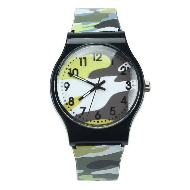 Wiueurtly Little Girls Watches Ages 5-7 Camouflage Children Watch