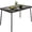 Black, variant on EastVita 59" Tempered Glass Patio Dining Table , 4-6 Person Rectangular Table , Black