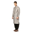 thumbnail image 2 of Handmade men art silk loop button designer kurta dhoti set/mens…, 2 of 5