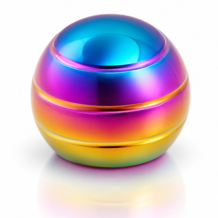 Desk Toys for Fidget Kinetic Cool Gadgets: Metal Optical-Illusion Stress Relief Gifts Spinning 180S