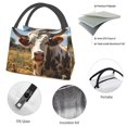 thumbnail image 4 of Fotbe Countryside Flower Cow Bolsa Térmica Portátil con Estampado, Bolsa de Entrega de Alimentos Aislada, Bolsa Reutilizable de Gran Capacidad para Comidas y Supermercado, 4 of 6