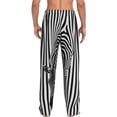 thumbnail image 2 of Bixox Men's Optical Zebra Illusion Patterned Pajama Pants with Pockets Lounge Clothes for Home, 2 of 5