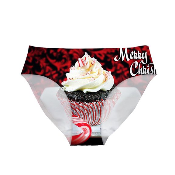 HUPOM Underwear For Women Panties For Girls Briefs Casual Hook & Loop Drop Waist Red L