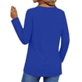 thumbnail image 5 of Fantaslook Womens Tops Dressy Casual Pleated Blouses V Neck Long Sleeve Shirts Fall Tunic Tops, 5 of 8