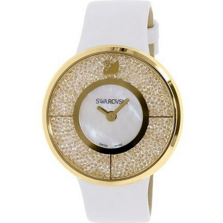 Swarovski Women's 1184025 'Crystalline' Crystal White Leather Watch