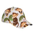 thumbnail image 3 of Naloa Original Classic Low Profile Hat Men Women Baseball Cap Dad Hat Adjustable Unconstructed Monkeys Swinging from Palms Print Cap, 3 of 9