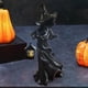 thumbnail image 3 of Estatua de bruja del infierno con adorno de linterna, artesanía, escultura de resina de bruja con linterna Negro, 3 of 9