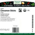 thumbnail image 4 of Frontier Co-op Certified Organic Ceylon Cinnamon Sticks, 16 oz. Bag, Fairtrade Certified, 3-inch, 4 of 4