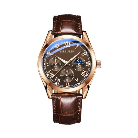 TIHLMK Watches for Men Fashion Leather Band Analog Quartz Watch Men's Watch Mens Gift Valentine's Day Gift