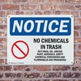 thumbnail image 4 of (2 Pack) No Chemicals In Trash OSHA Notice Sign 14 Inch X 10 Inch Indoor / Outdoor Rust-Free Aluminum Metal Signs for Workplace, Workshop, and Construction Site, Made in the USA, 4 of 8