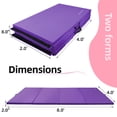 thumbnail image 2 of Signature Fitness 4ft x 8ft x 2in Folding Gymnastics Mat, 4-Panel Exercise Mat with Handles, PVC Leather + EPE Foam, Multiple Colors, 2 of 5