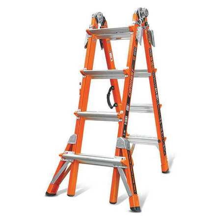- Multipurpose Ladder,17 ft.,IA,Fiberglass LITTLE GIANT 15144