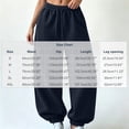thumbnail image 2 of Luvrsol Womens Sweatpants Oversized Drawstring Jogger Sweatpants High Waist Loose Solid Casual Jogger Pants, Navy XL, 2 of 7
