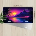 thumbnail image 2 of License Plate, Tropical Sunset Vista Decorative Front,Personalized Stainless Steel License Plate Cover For Men Women,12.2" X 6.2", 2 of 6