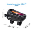 thumbnail image 2 of Touch Screen Bike Handlebar Bag Waterproof Front Frame Top Tube Bicycle Pouch Large Capacity Cycling Front Storage Bag for 6.7in Large Screen, 2 of 8