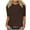 Brown, variant on Homenesgenics Womens Tops under $10 Fall Clothes Women Half Sleeves Casual Shirts Pullover Loose Blouse Brown XXL