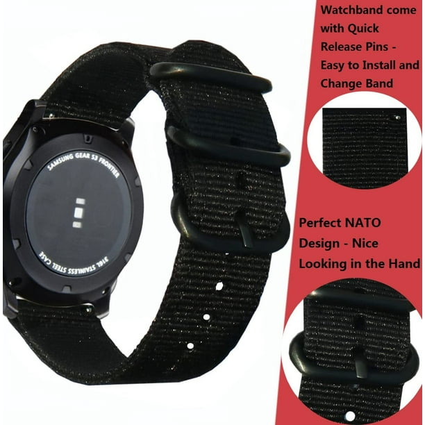 for Galaxy Watch 3 45mm Gear S3 Bands 22mm Quick Release Woven