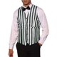 thumbnail image 1 of Chaleco de Negocios INSPIRE CHIC para Hombre, Corte Slim Fit, Sin Mangas, Estampado a Rayas, Color Negro, 1 of 5