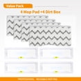 thumbnail image 7 of Reusable Mop Pad Refills Compatible with Shark VACMOP VM252 VM250 VM205 VM200 VM190 VC205 QM250, Vacuum Mop Pad Refills, Washable mop pad with a Reusable Dirt Chamber(4+4 Packs), 7 of 7