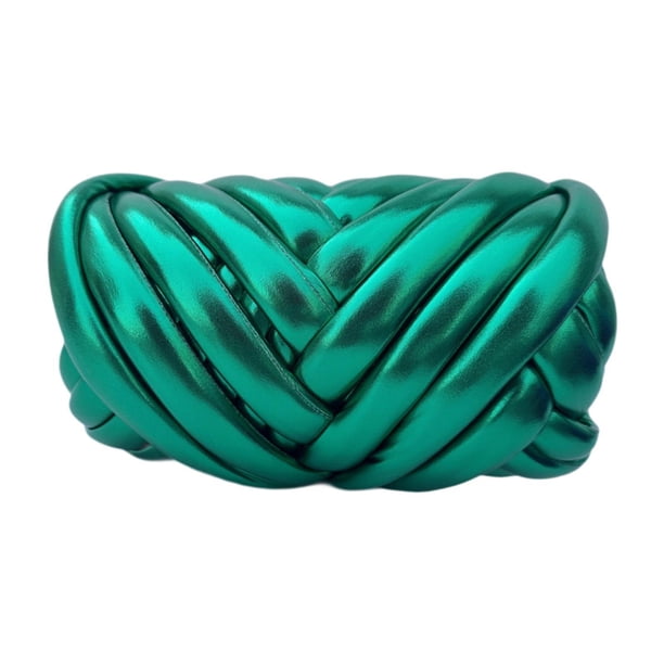 Hilo grueso, hilo voluminoso, tejido a mano, suave, 500 g, longitud 15 m, hilo para tejer a mano, peso del hilo Verde