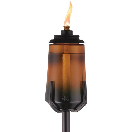1 pc Tiki Easy Install 69 In. Brown Glass Patio Torch