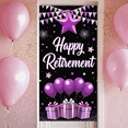 thumbnail image 6 of Purple Design Happy Retirement Banner Gift Decoration Balloon Decoration Star Design for Retirement Party Indoor Celebration Event Backdrop, 6 of 8