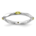 thumbnail image 3 of Auriga 925 Sterling Silver Rhodium-plated Peridot Ring for Women Size- 5, 3 of 6
