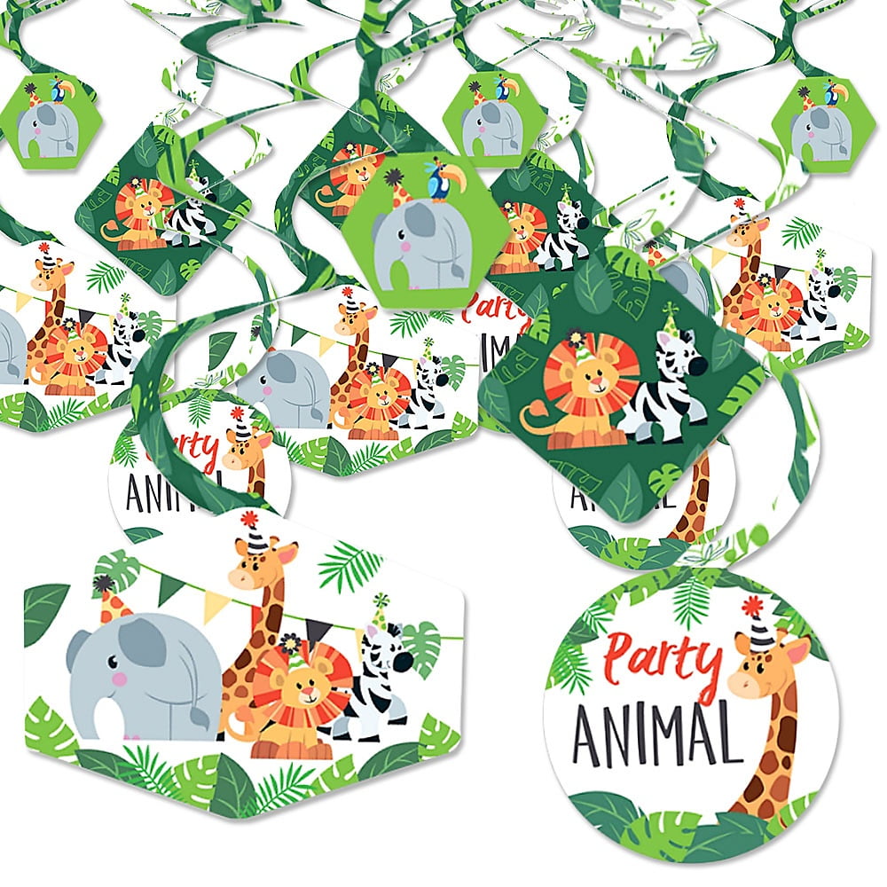 Jungle Safari Animals Themed Birthday Party Tableware Serves 20 Guests Forest Zoo Animal Party Dinnerware Set Jungle Safari Party Supplies Dinner Dessert Plates Napkins Cups Table Covers
