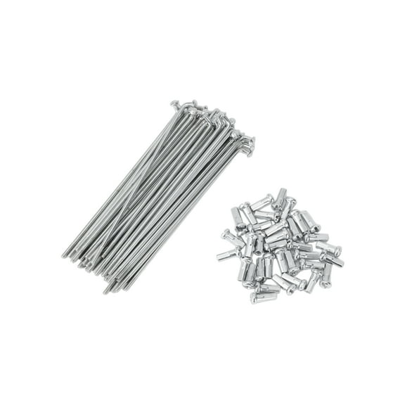 36 Set 13G Bicycle Spokes 101mm Bike Wheel Spokes 45 Steel Galvanized Silver Tone
