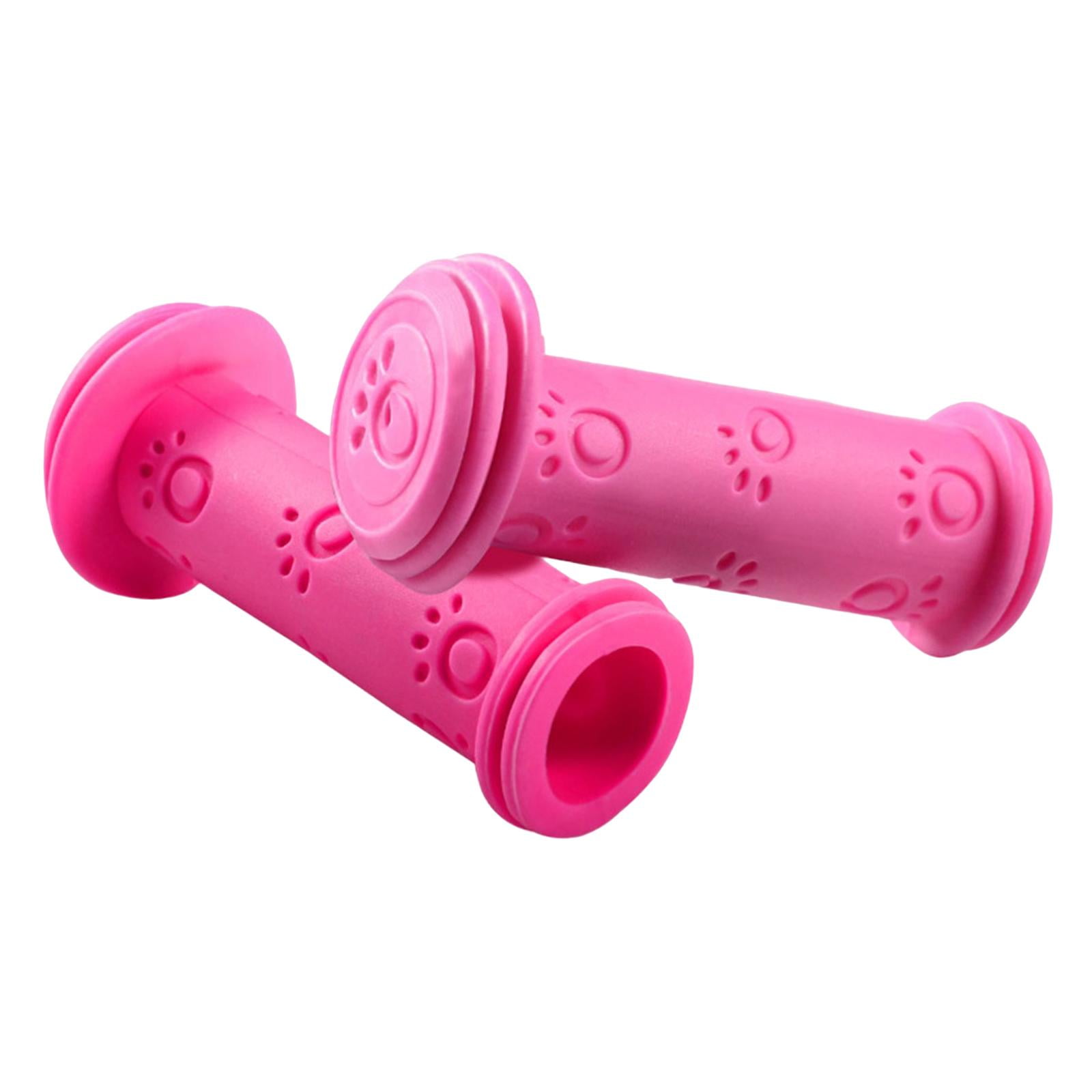 Beloving Rubber Bike Handlebar Grips 0.87 Comfortable Slip Grip Shorter Bike Handle Pink Pink 10cm 2.2cm