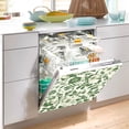 thumbnail image 2 of Yayeee Magnetic Dishwasher Cover for The Front Decoration Home Kitchen Machine Sticker Protector, Green Floral, 2 of 6