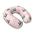 thumbnail image 2 of KLL Cute Cartoon Panda Pattern Memory Foam Cervical Neck Pillow Versatile U-Shaped Pillows for Home/Office/Camping/Travelling/Soft Washable Cover, 2 of 8