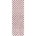 thumbnail image 6 of nuLOOM Adelaide Mid-Century Checkered Shag Area Rug, 2' 8" x 8', Runner, Pink, 6 of 9