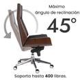 thumbnail image 3 of Fohfurniture - Silla de oficina giratoria de piel sin brazos (negro), 3 of 7