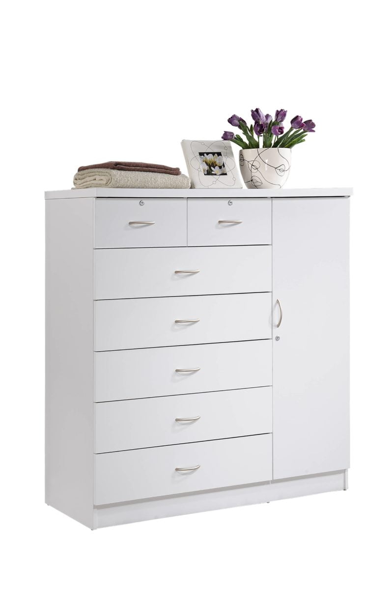 Hodedah 7Drawer Dresser with Side equipped with 3