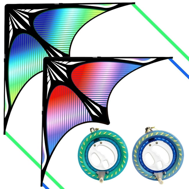 Kite Flying Hoofer Aurora2 con enrollador de carretes para niños y adultos