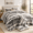 Black and White-Queen, variant on Rainbow Queen Faux Plush 3pc Full/Queen Bedding Comforter Set