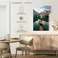 thumbnail image 5 of Elephant Stock Braies Lake Boats Wall Art - Vertical Multi Panel Canvas - Hallway Wall Decor - Transportation Multi Panel - Beige And Orange Decor - 42" x 65", 5 of 8