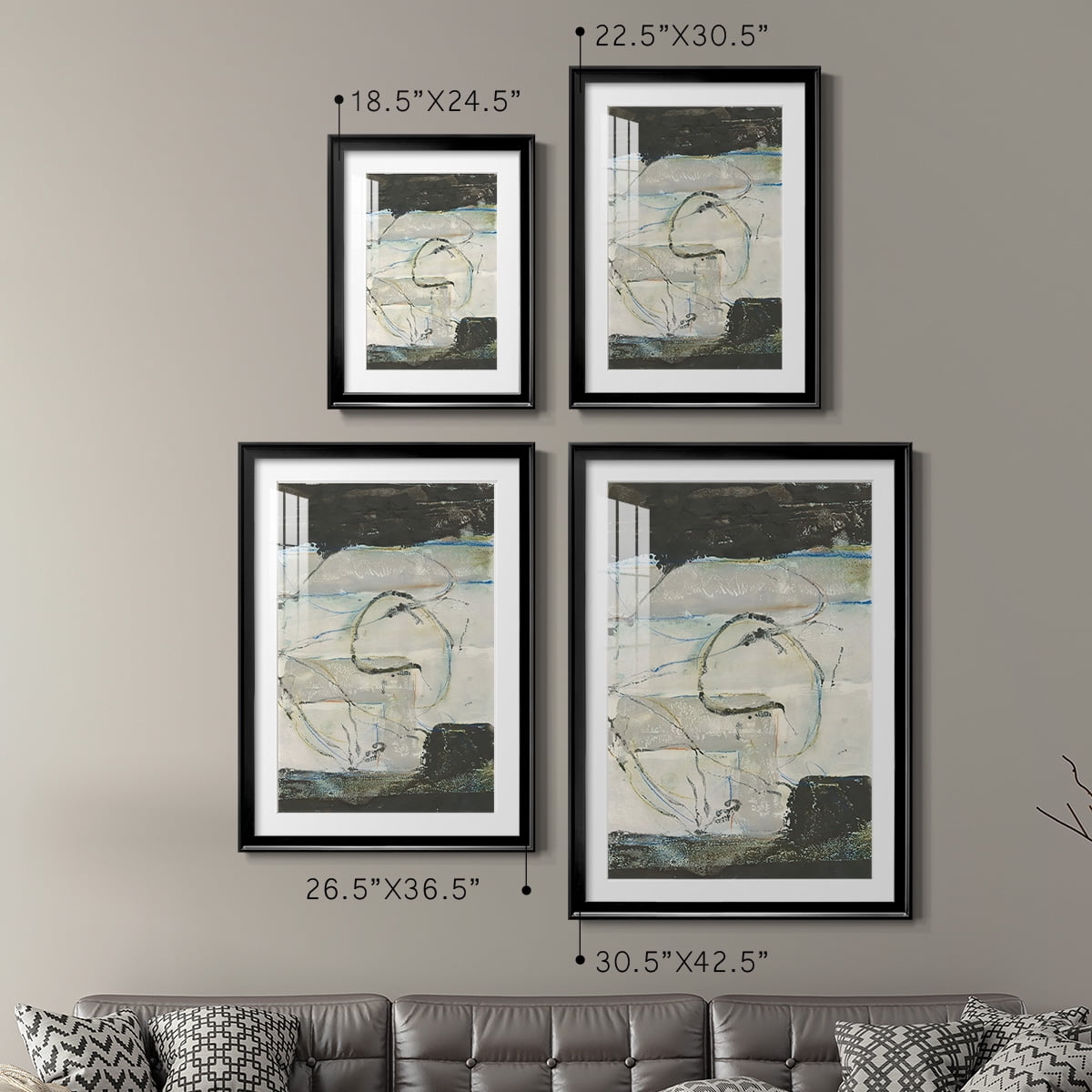Wexford Home Continuing Energy I Premium Framed Print, 22.5" x 30.5" - Ready to Hang, Black (Set of 2)